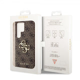 Guess Samsung Galaxy S24 Ultra Skal 4G Metal Logo Brun