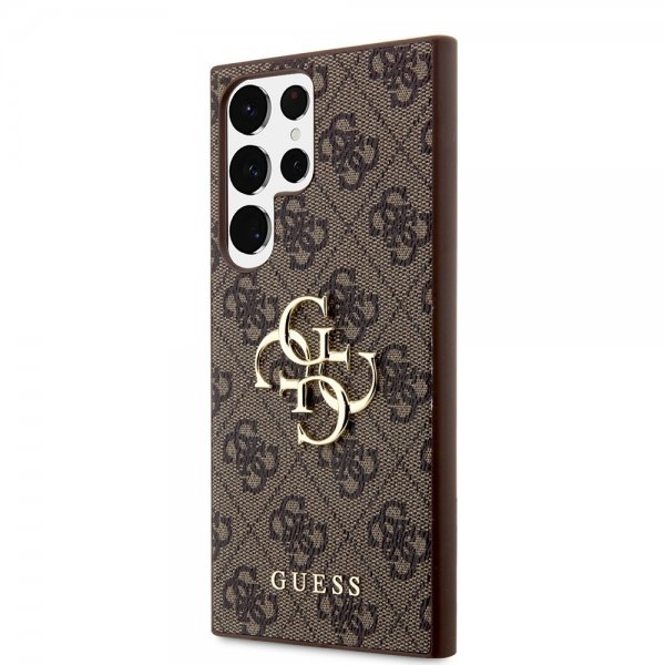 Guess Samsung Galaxy S24 Ultra Skal 4G Metal Logo Brun