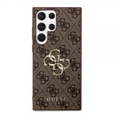 Guess Samsung Galaxy S24 Ultra Skal 4G Metal Logo Brun