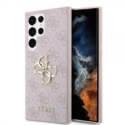 Guess Samsung Galaxy S24 Ultra Skal 4G Metal Logo Rosa