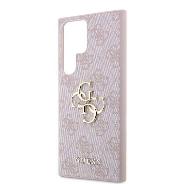 Guess Samsung Galaxy S24 Ultra Skal 4G Metal Logo Rosa