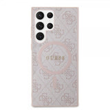 Guess Samsung Galaxy S24 Ultra Skal 4G Pattern MagSafe Rosa
