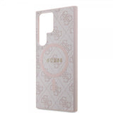 Guess Samsung Galaxy S24 Ultra Skal 4G Pattern MagSafe Rosa