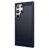 Mofi Samsung Galaxy S24 Ultra Skal Borstad Kolfibertextur Blå