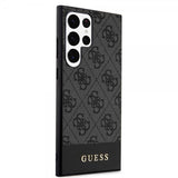 Guess Samsung Galaxy S24 Ultra Skal Bottom Stripe Metal Logo Svart
