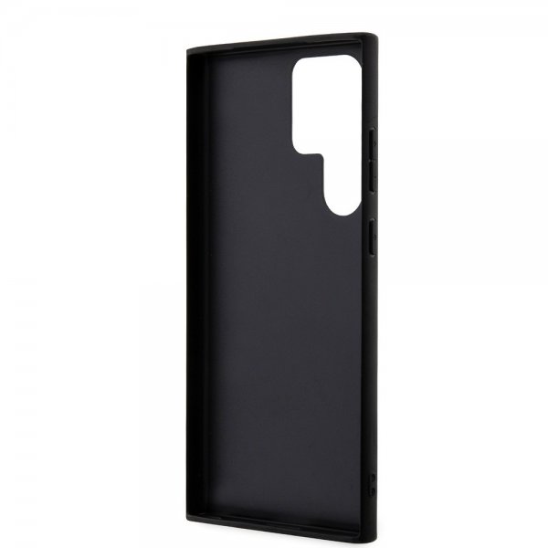 Guess Samsung Galaxy S24 Ultra Skal Bottom Stripe Metal Logo Svart