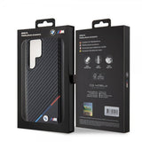 BMW Samsung Galaxy S24 Ultra Skal Carbon Tricolor Stripe MagSafe Svart