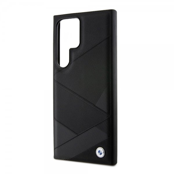 BMW Samsung Galaxy S24 Ultra Skal Genuine Leather Textured Svart
