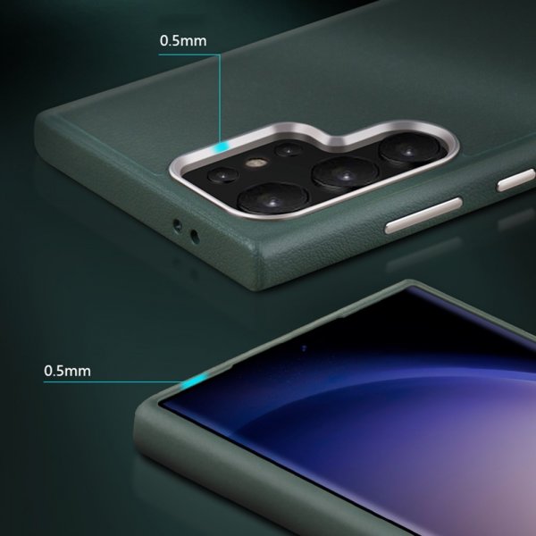 X-Level Samsung Galaxy S24 Ultra Skal Lädertextur Grå