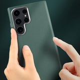 X-Level Samsung Galaxy S24 Ultra Skal Lädertextur Grå
