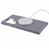 X-Level Samsung Galaxy S24 Ultra Skal Lädertextur MagSafe Grå