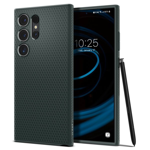 Spigen Samsung Galaxy S24 Ultra Skal Liquid Air Abyss Green