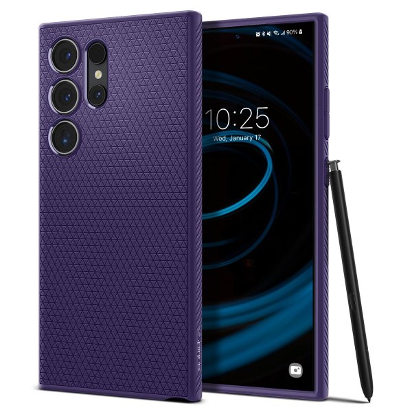 Spigen Samsung Galaxy S24 Ultra Skal Liquid Air Deep Purple