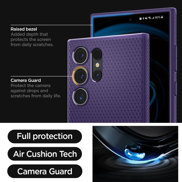 Spigen Samsung Galaxy S24 Ultra Skal Liquid Air Deep Purple