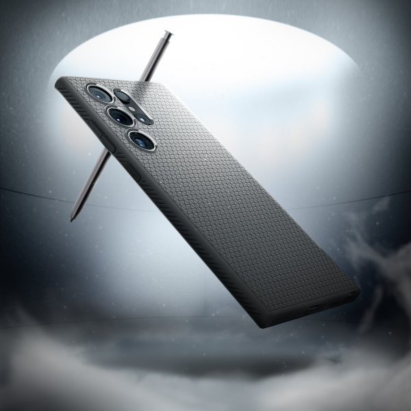 Spigen Samsung Galaxy S24 Ultra Skal Liquid Air Marble Grey