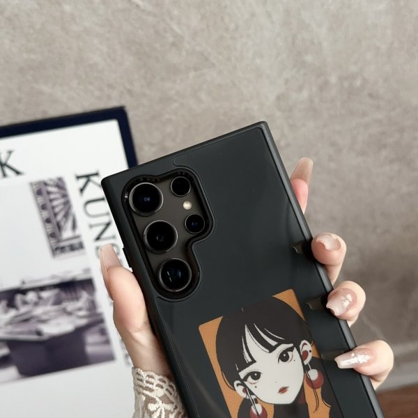 Samsung Galaxy S24 Ultra Skal med Inbyggd Display E Ink Case Svart