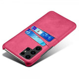Samsung Galaxy S24 Ultra Skal med två Kortfack Magenta
