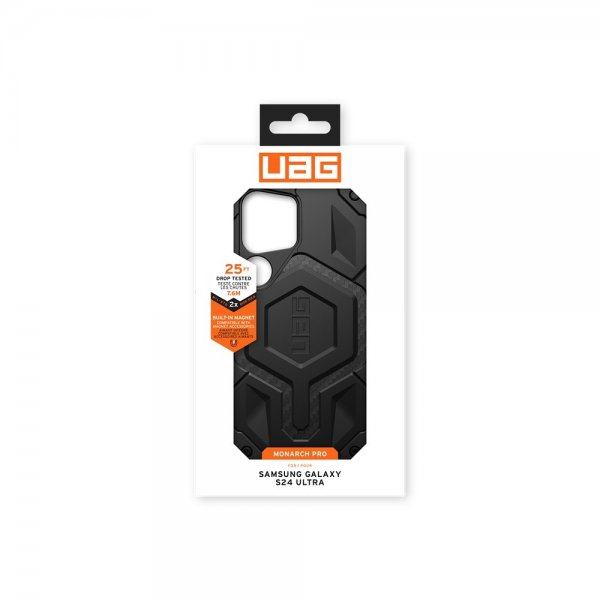 Urban Armor Gear (UAG) Samsung Galaxy S24 Ultra Skal Monarch Pro MagSafe Carbon Fiber Svart