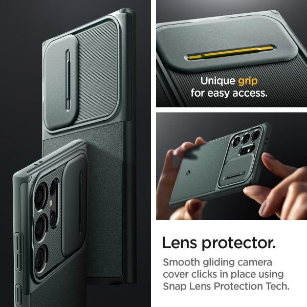 Spigen Samsung Galaxy S24 Ultra Skal Optik Armor Abyss Green