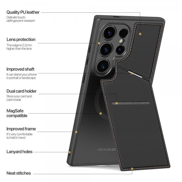 Dux Ducis Samsung Galaxy S24 Ultra Skal Rafi II Series MagSafe Svart