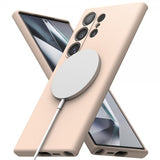Ringke Samsung Galaxy S24 Ultra Skal Silicone Magnetic Pink Sand