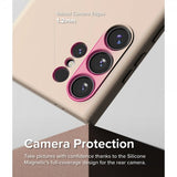 Ringke Samsung Galaxy S24 Ultra Skal Silicone Magnetic Pink Sand