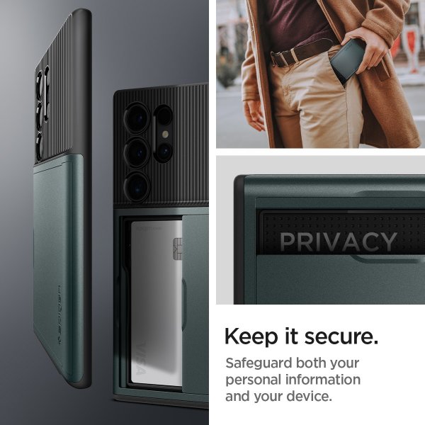 Spigen Samsung Galaxy S24 Ultra Skal Slim Armor CS Abyss Green