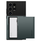 Spigen Samsung Galaxy S24 Ultra Skal Slim Armor CS Abyss Green