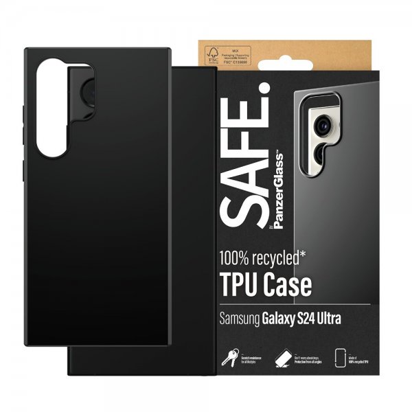 SAFE by PanzerGlass Samsung Galaxy S24 Ultra Skal Soft TPU Case Svart