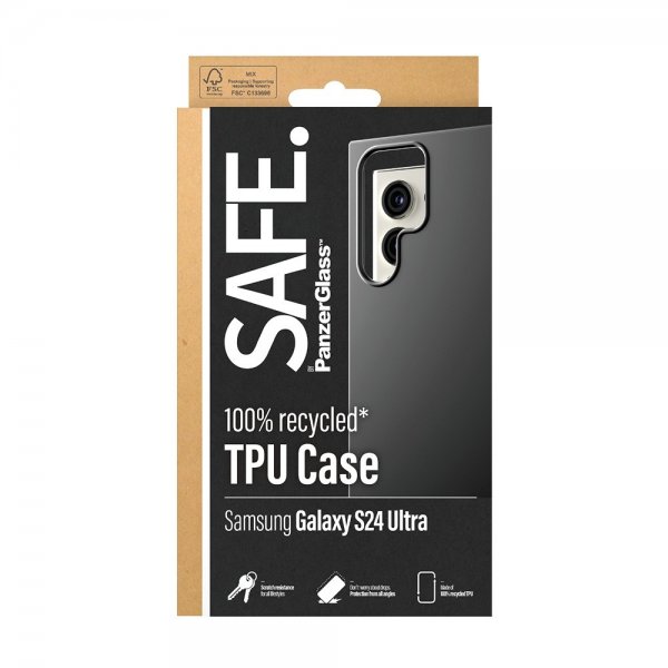 SAFE by PanzerGlass Samsung Galaxy S24 Ultra Skal Soft TPU Case Svart