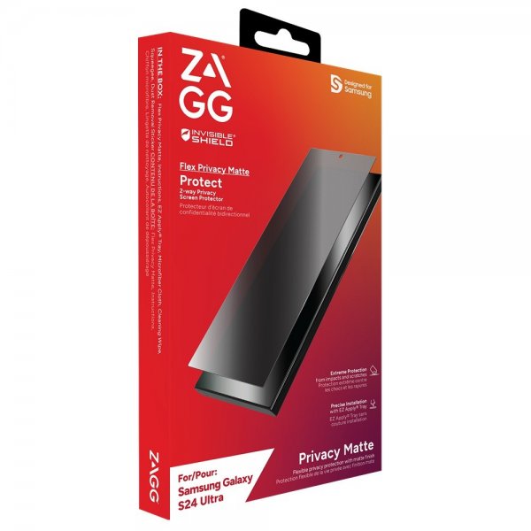 ZAGG InvisibleShield Samsung Galaxy S24 Ultra Skärmskydd Flex Privacy Matte