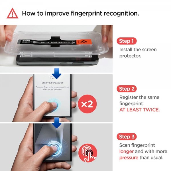 Spigen Samsung Galaxy S24 Ultra Skärmskydd GLAS.tR EZ Fit Privacy 2-pack
