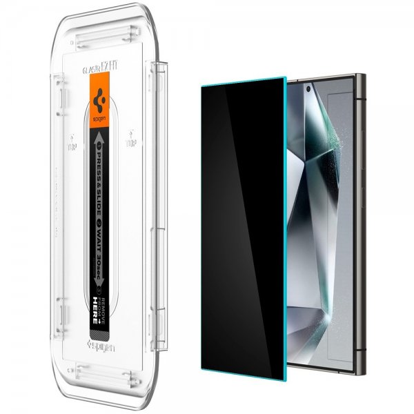 Spigen Samsung Galaxy S24 Ultra Skärmskydd GLAS.tR EZ Fit Privacy 2-pack