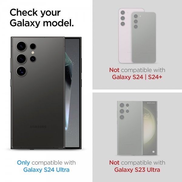Spigen Samsung Galaxy S24 Ultra Skärmskydd GLAS.tR EZ Fit Privacy 2-pack
