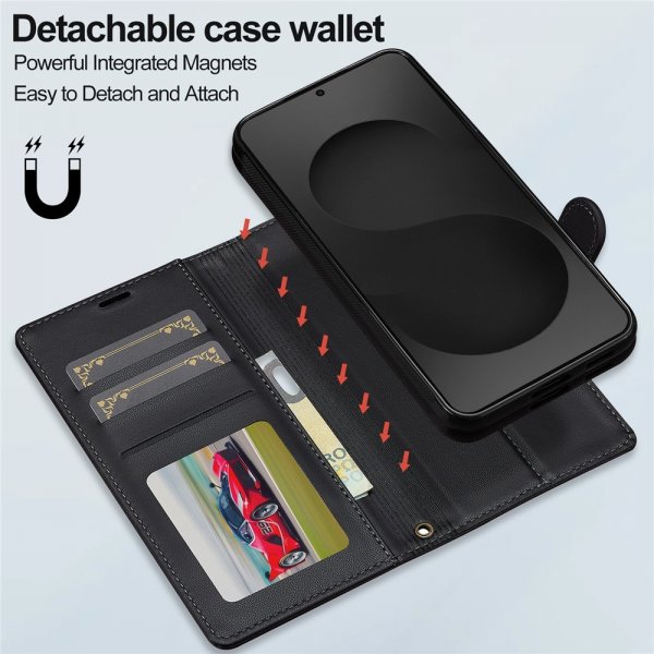 Nordic Covers Samsung Galaxy S25 Edge Fodral med avtagbart MagSafe-skal Raven Black
