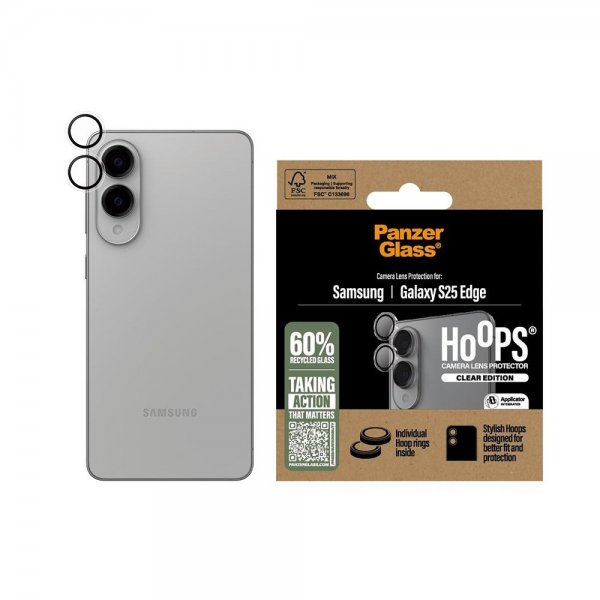 PanzerGlass Samsung Galaxy S25 Edge Kameraskydd Hoops
