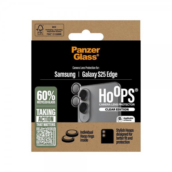 PanzerGlass Samsung Galaxy S25 Edge Kameraskydd Hoops