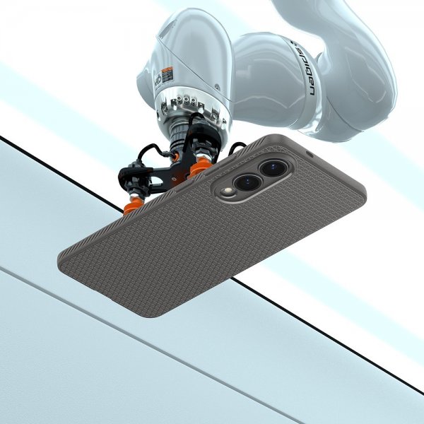 Spigen Samsung Galaxy S25 Edge Skal Liquid Air Marble Gray