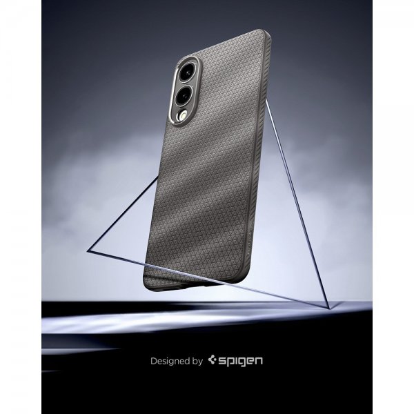Spigen Samsung Galaxy S25 Edge Skal Liquid Air Marble Gray