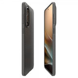 Spigen Samsung Galaxy S25 Edge Skal Liquid Air Marble Gray