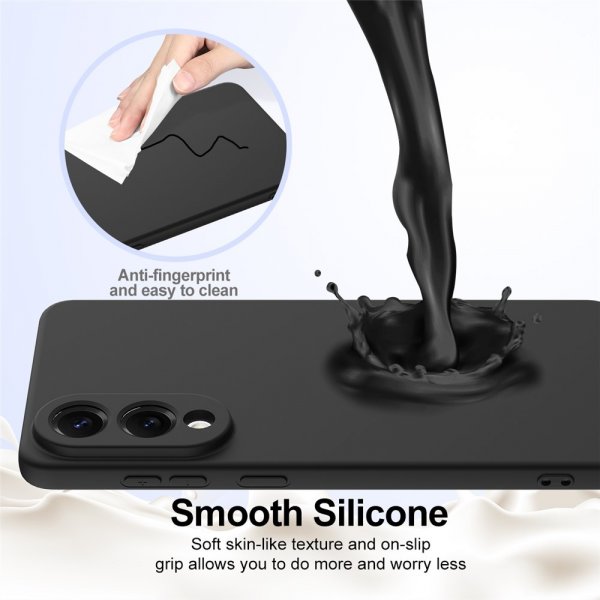 Samsung Galaxy S25 Edge Skal med Strap Silikon MagSafe Svart