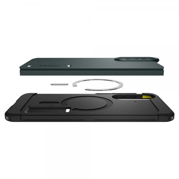 Spigen Samsung Galaxy S25 Edge Skal Tough Armor MagFit Abyss Green