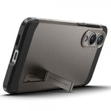Spigen Samsung Galaxy S25 Edge Skal Tough Armor MagFit Gunmetal