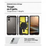 Spigen Samsung Galaxy S25 Edge Skal Tough Armor MagFit Gunmetal