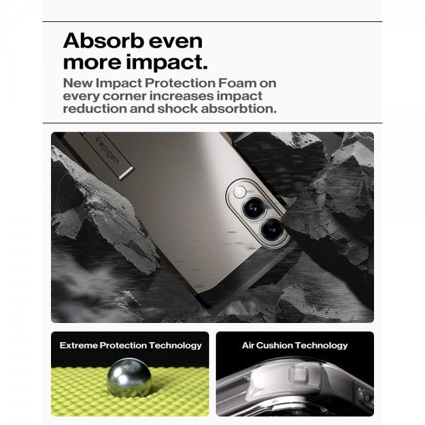 Spigen Samsung Galaxy S25 Edge Skal Tough Armor MagFit Gunmetal