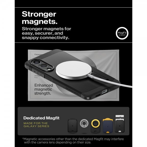 Spigen Samsung Galaxy S25 Edge Skal Tough Armor MagFit Svart