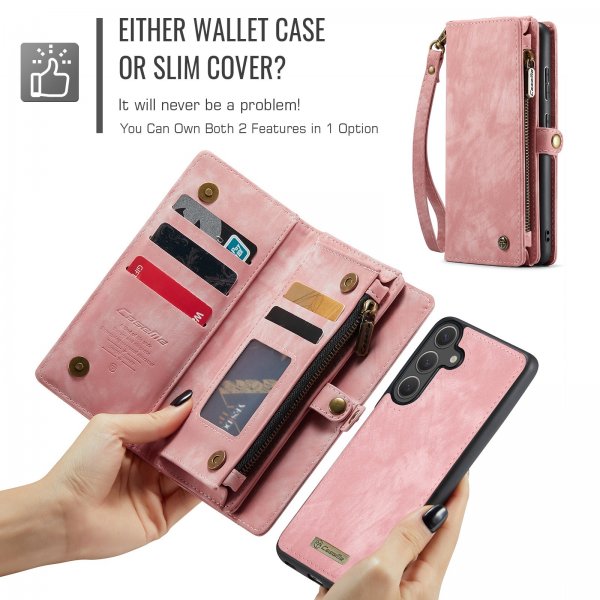 CaseMe Samsung Galaxy S25 FE Fodral 008 Series Löstagbart Skal Rosa