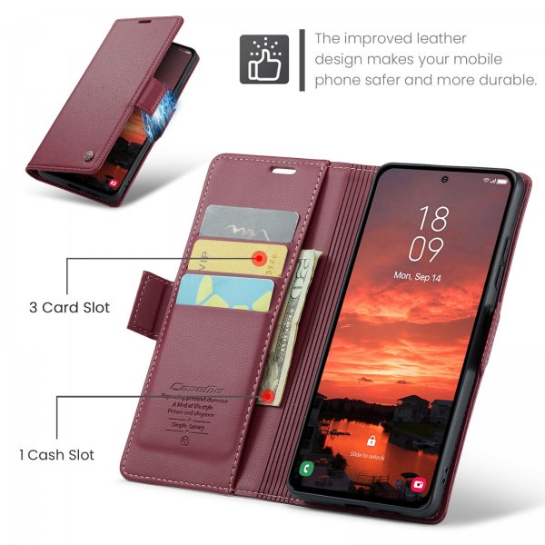 CaseMe Samsung Galaxy S25 FE Fodral 023 Series Röd