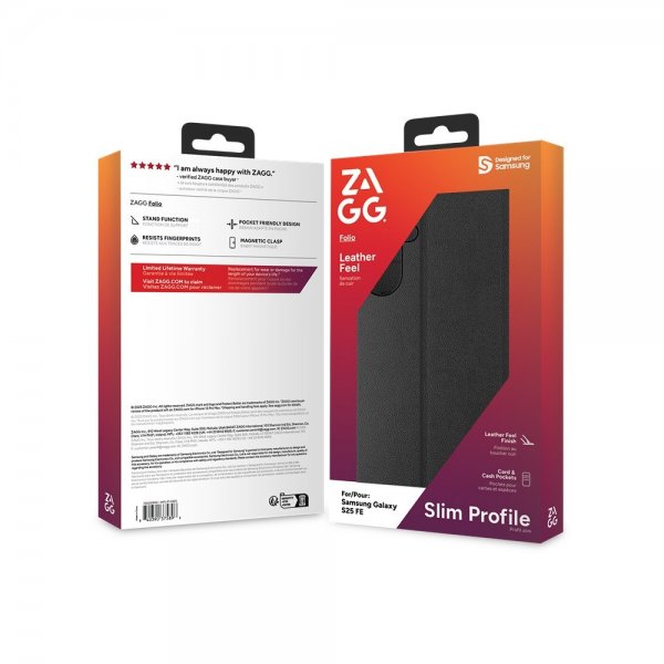 ZAGG Samsung Galaxy S25 FE Fodral Folio Svart
