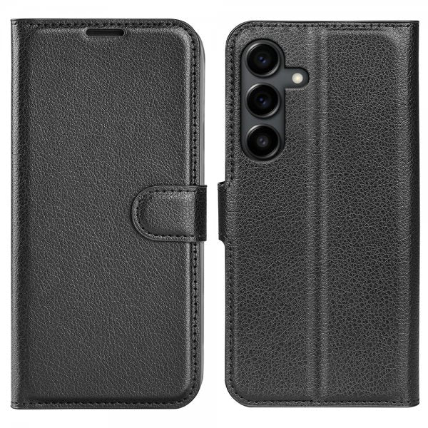 Samsung Galaxy S25 FE Fodral Litchi Svart